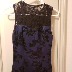 Navy and Black Bodycon Dress